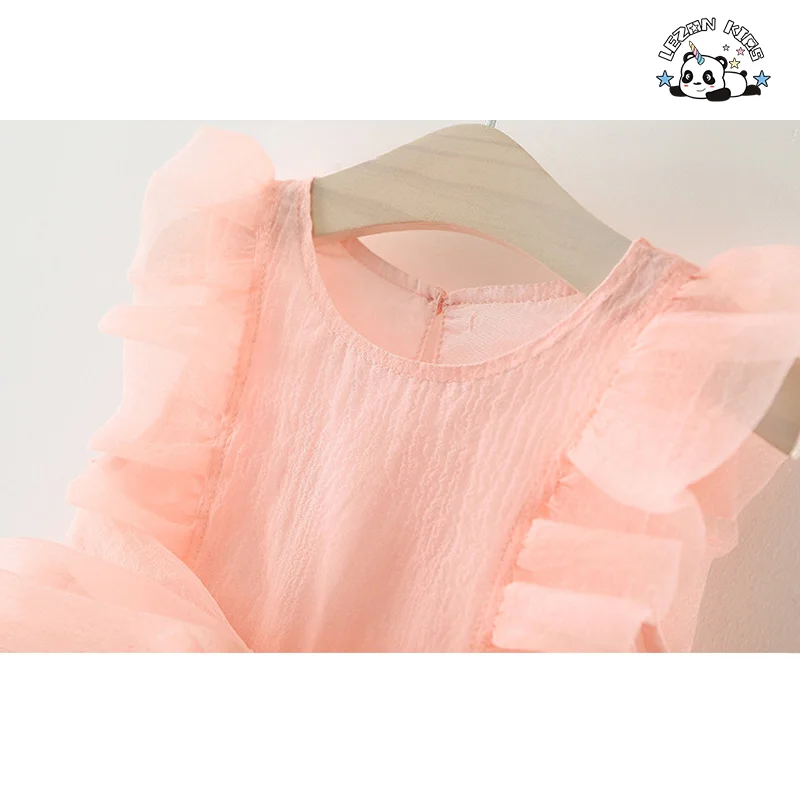 LEZONKIDS - OEM Baby Clothing Mesh Tutu Dress Kids Mesh Party Dress Evening Party Princess Dress for Kids